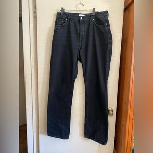 H&M High Waisted Straight Leg Jeans Size 14